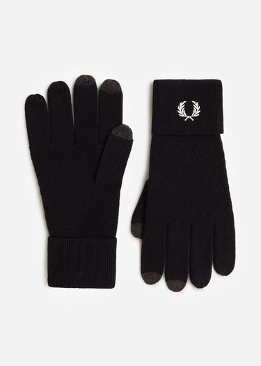 Fred Perry Handschoenen Classic merino wool gloves - black snow white