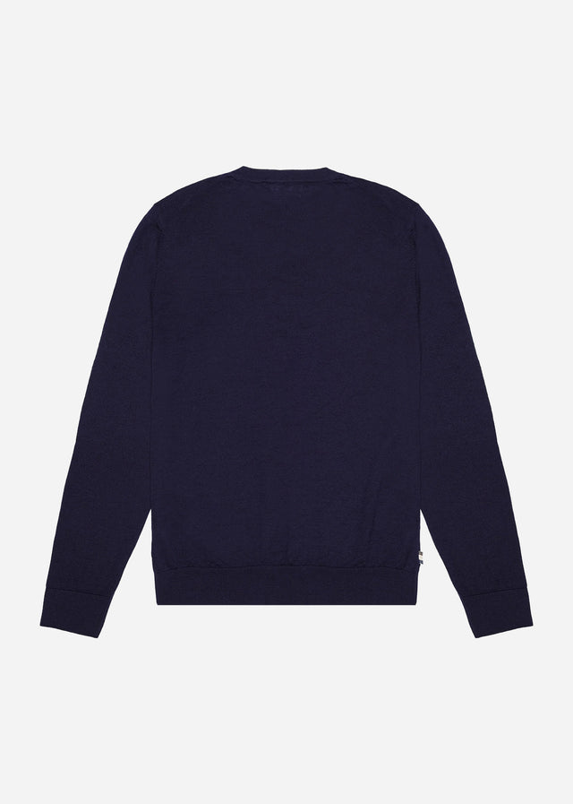 Aquascutum Sweaters Merino wool active patch - navy