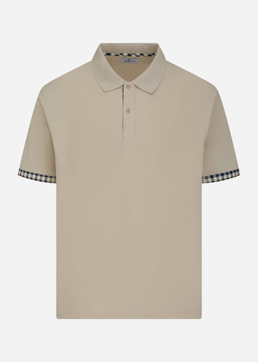 Aquascutum Polo's Cc stretch piqué sleeve polo - beige
