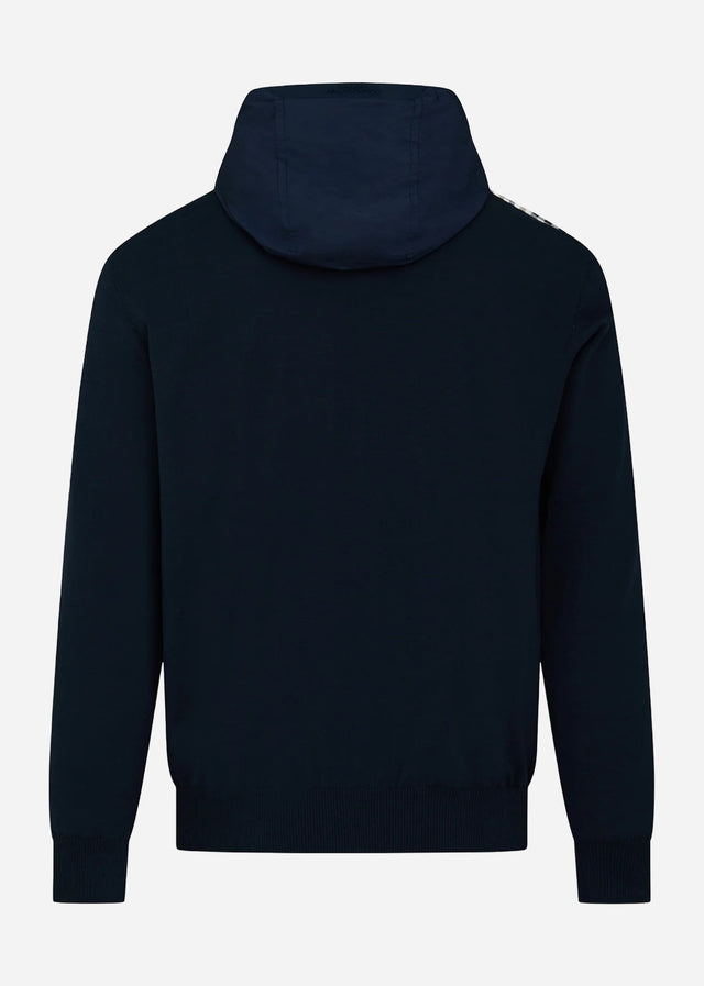 Aquascutum Cardigans Lamina pocket fz hoodie - navy