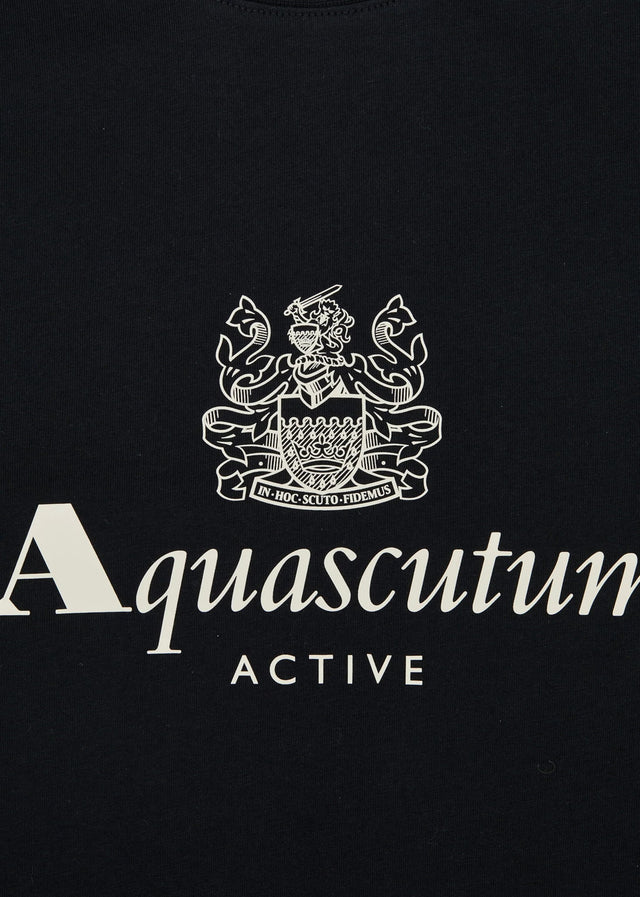 Aquascutum T-shirts Big logo t-shirt - black