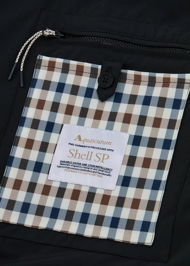 Aquascutum Jassen Shell sp hooded jacket - black