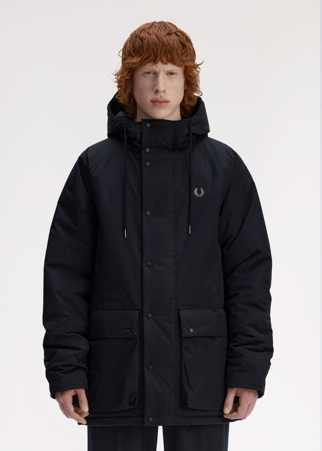 Fred Perry Jackets Padded zip through jacket - black