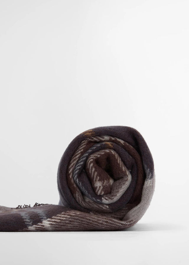 Barbour Scarves Swinton beanie and Galingale scarf gift set - midnight oak