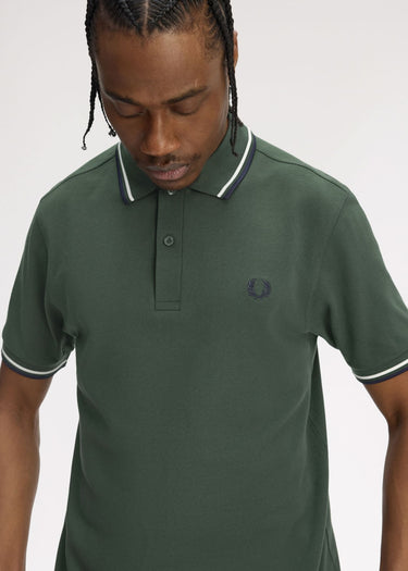 Fred Perry Polo's Twin tipped fred perry shirt - crtgrn snwt nvy