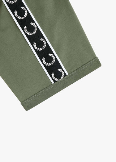 Fred Perry T-shirts Contrast tape ringer t-shirt - laurel wreath green black