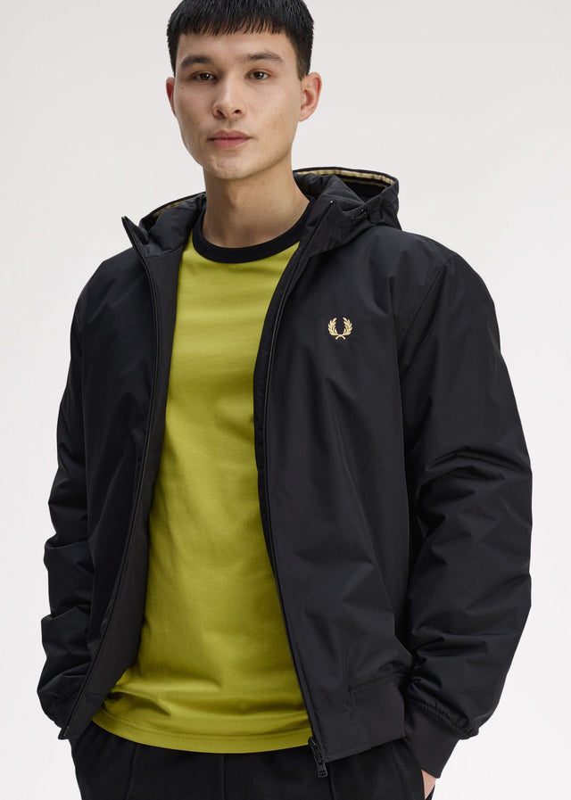 Fred Perry Jackets Hooded brentham jacket - black
