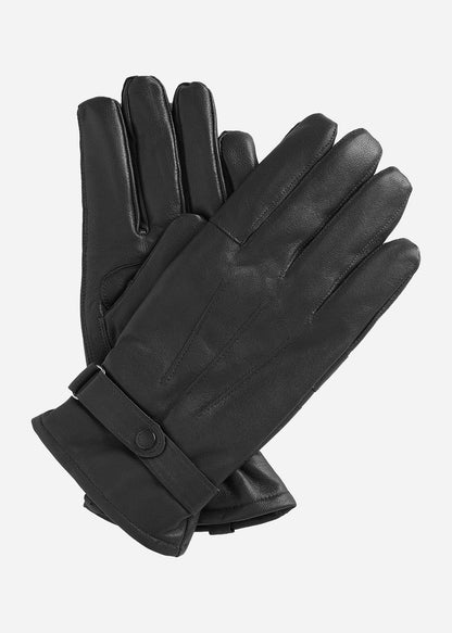 Barbour Handschoenen  Burnished leather thinsulute gloves - black 