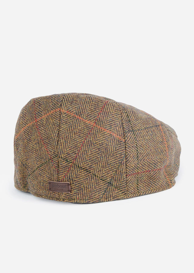 Barbour Caps  Wilkin flat cap - olive orange red 