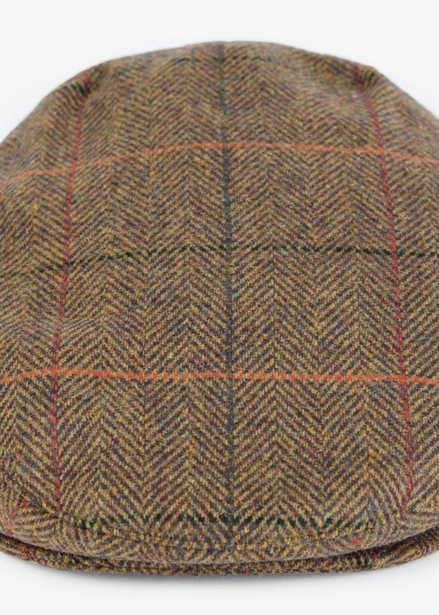 Barbour Caps  Wilkin flat cap - olive orange red 