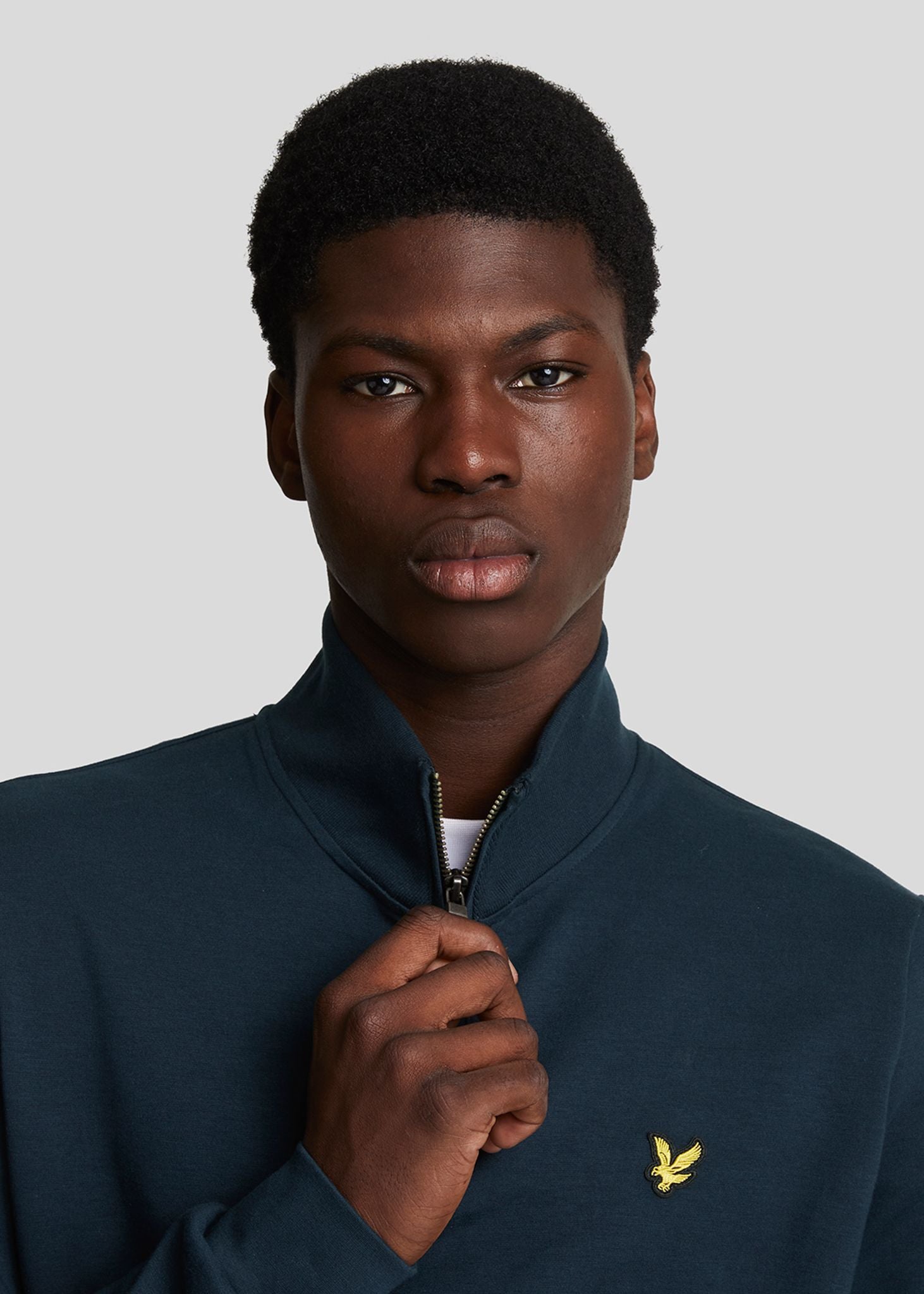 Lyle & Scott Truien  Interlock quarter zip - dark navy 