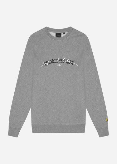 Lyle & Scott Truien  Established 1874 graphic crew neck sweatshirt - mid grey marl 