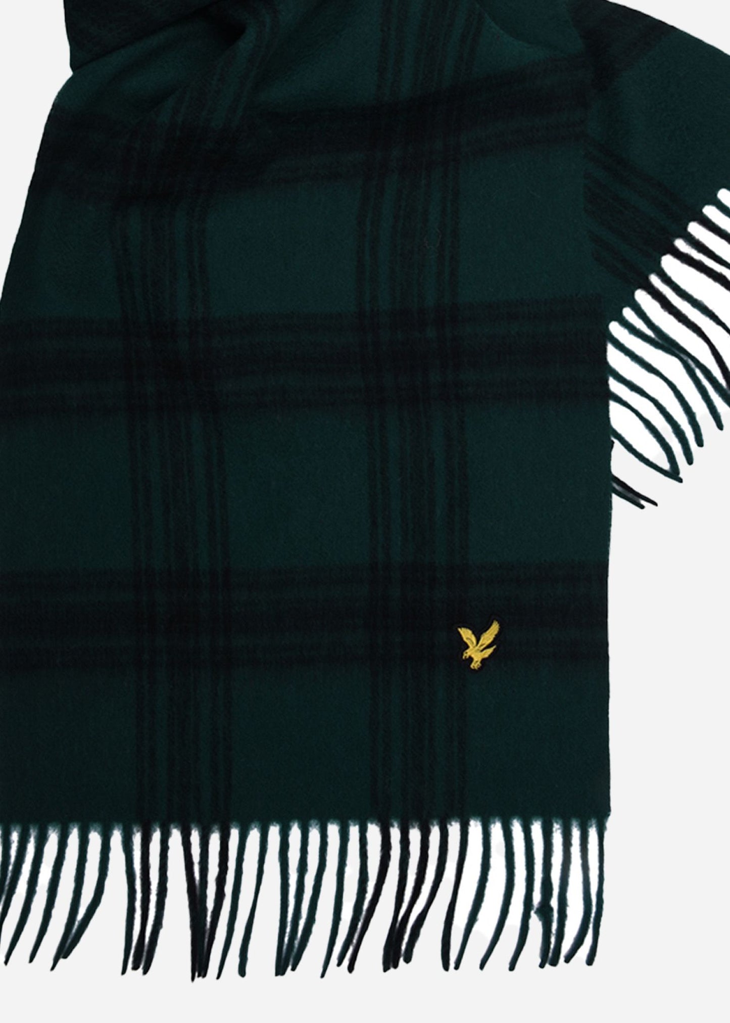 Lyle & Scott Sjaals  Check lambswool scarf - argyle teal jet black 