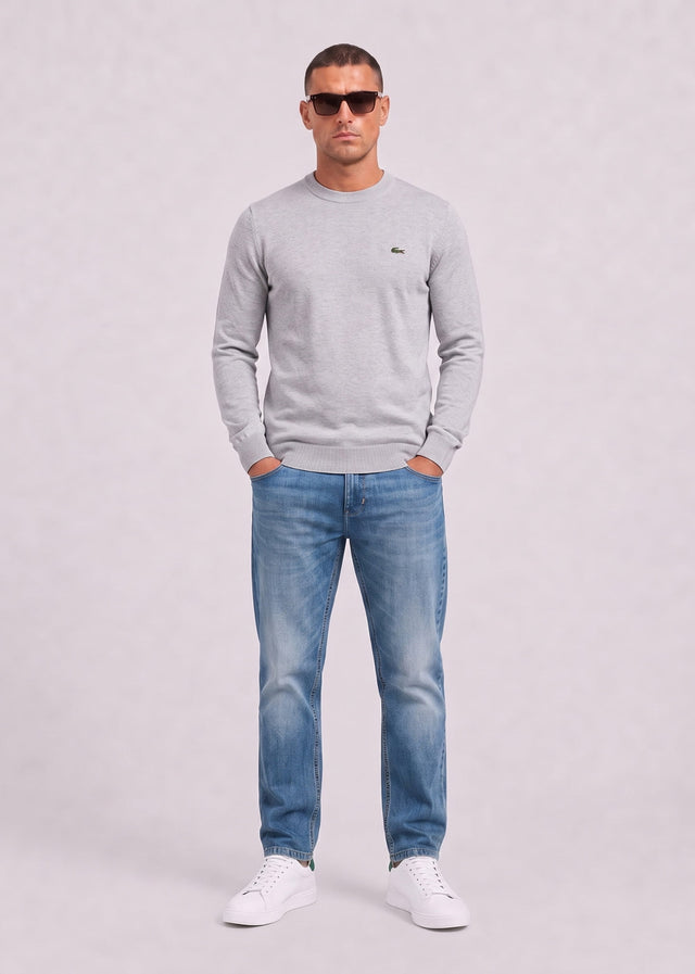 Lacoste Sweaters Regular fit crew neck sweater - silver chine