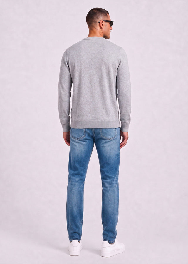 Lacoste Sweaters Regular fit crew neck sweater - silver chine