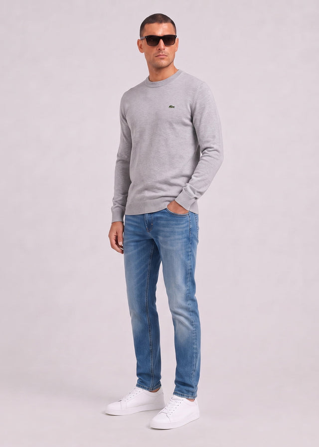Lacoste Sweaters Regular fit crew neck sweater - silver chine