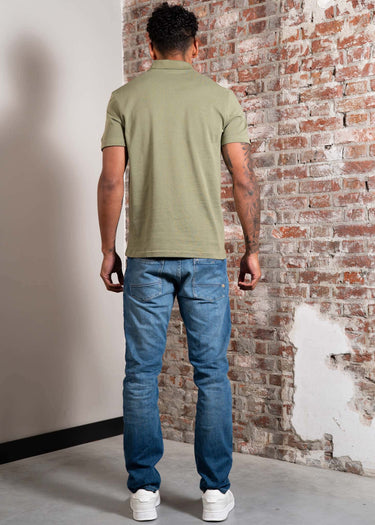 Lacoste Polo's Short sleeved ribbec collar polo shirt - khaki