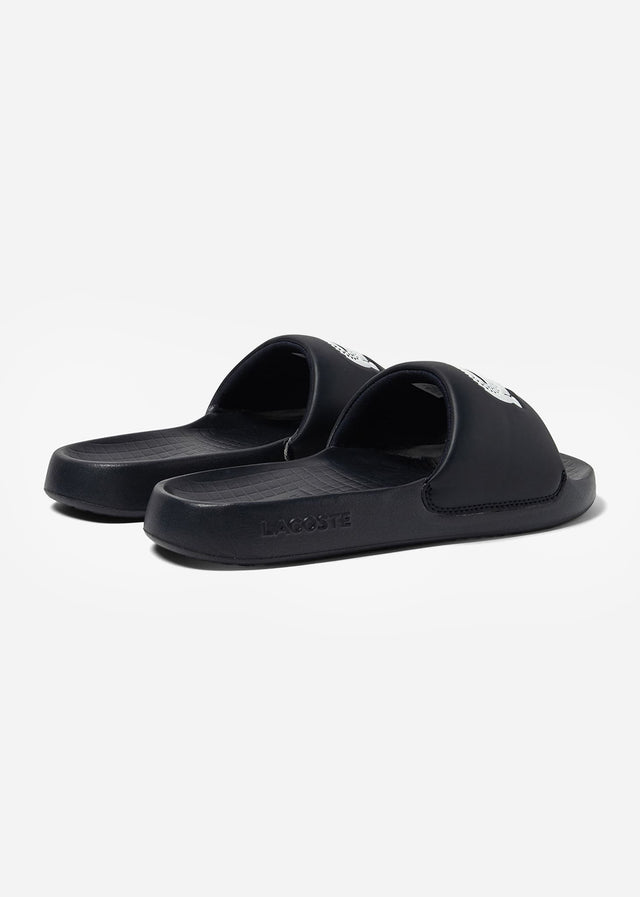 Lacoste Sliders  Serve Slide - black white 