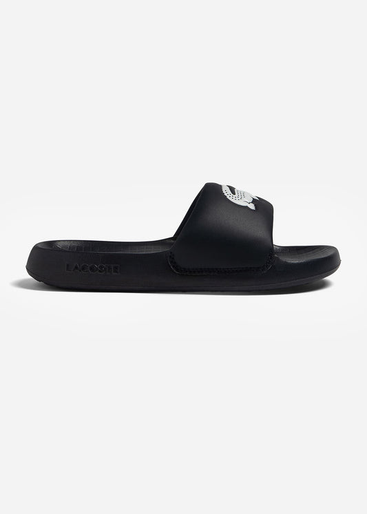 Lacoste Slippers  Serve Slide - black white 