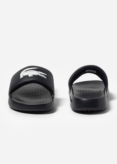 Lacoste Slippers  Serve Slide - black white 