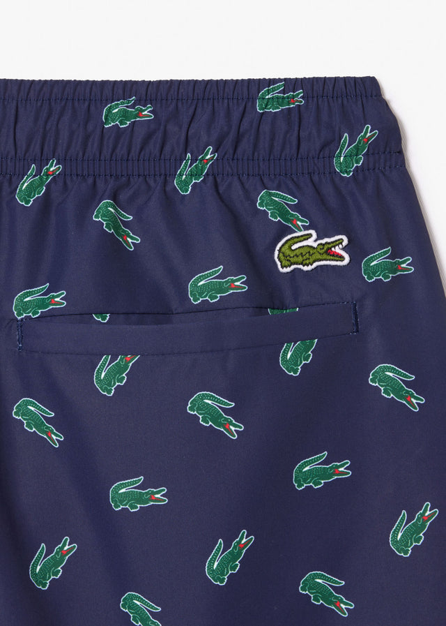 Lacoste Swimwear  Swimming trunks all over print - navy blue multico 