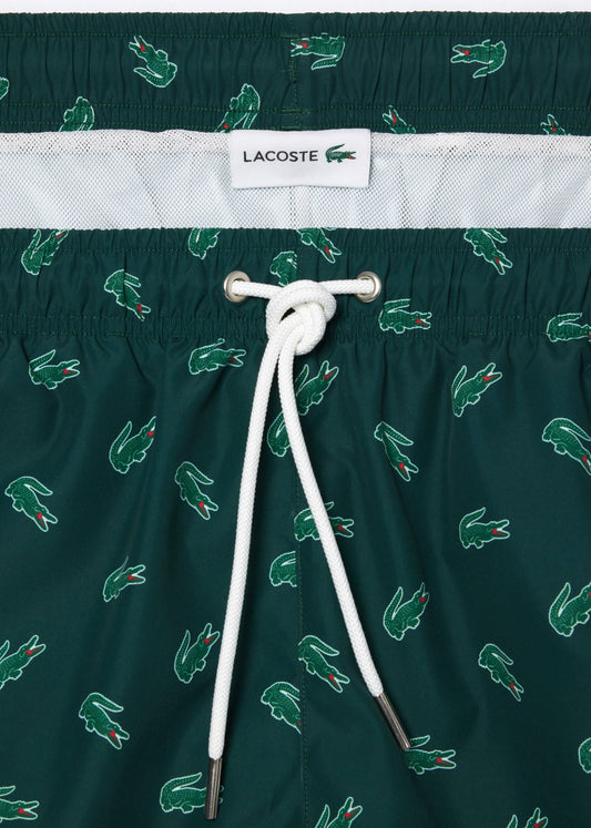 Lacoste Zwembroeken  Swimming trunks all over print - sinople multico 