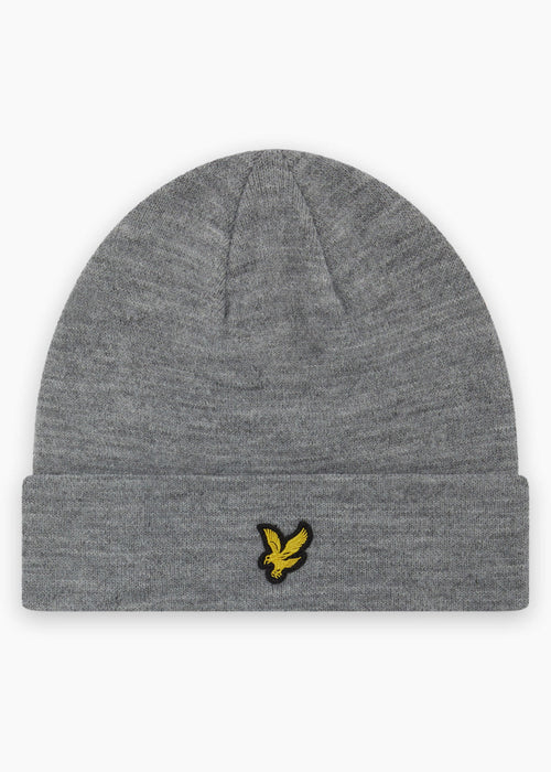 Basic beanie - mid grey marl