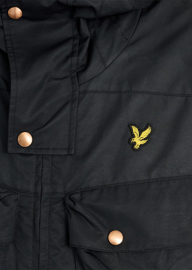 Lyle & Scott Jackets Waxed guard parka - jet black