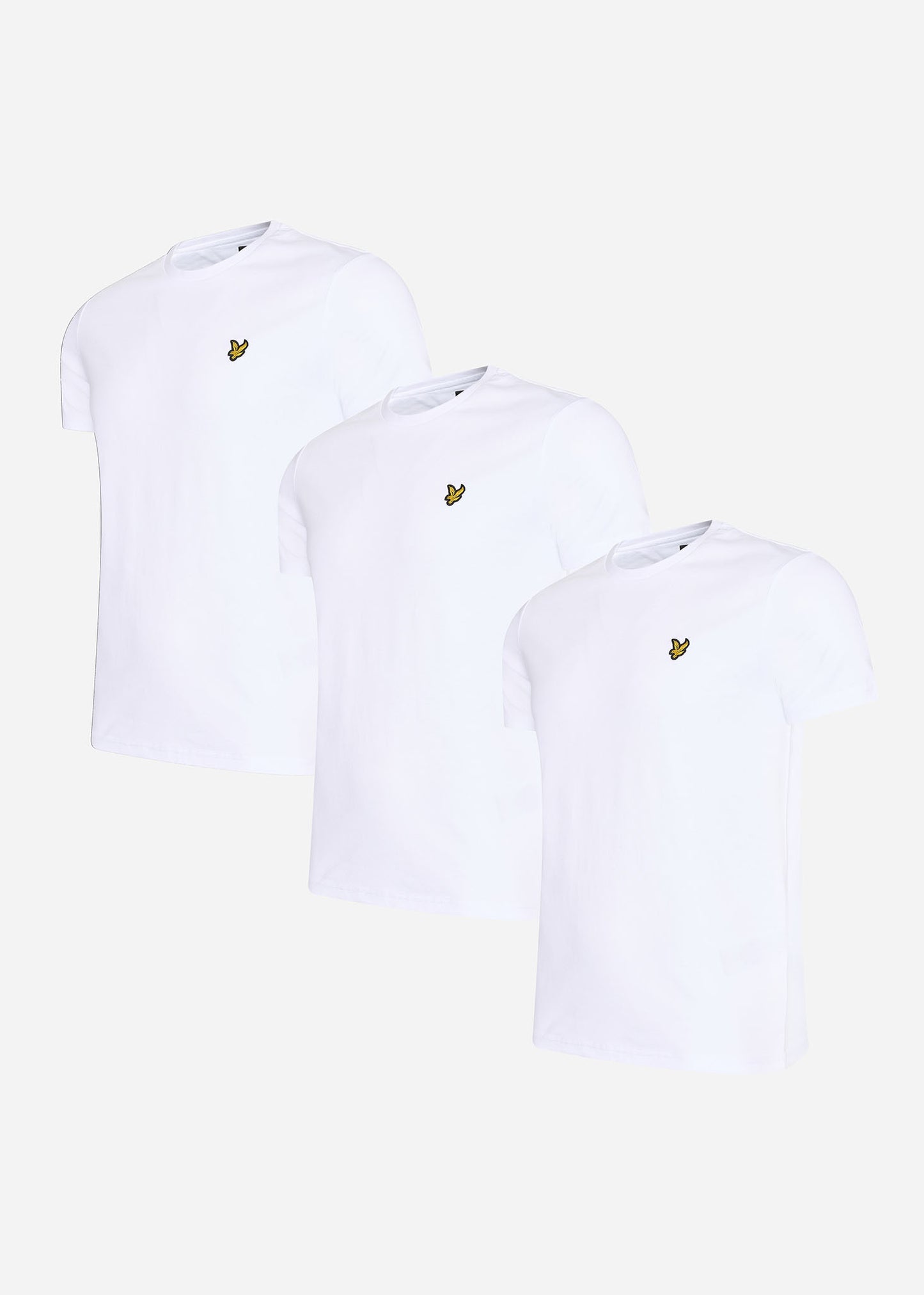 Plain t-shirt - white 3 pack