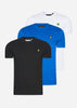 Lyle & Scott T-shirts  3 pack t-shirt - jet black - bright blue - white 