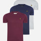 Lyle & Scott T-shirts  3 pack t-shirt - Burgundy - Navy - Light Grey Marl 