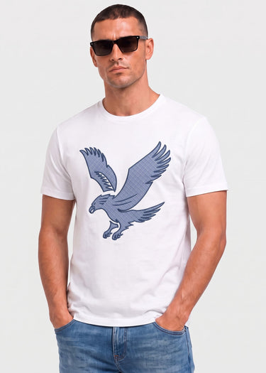 Lyle & Scott T-shirts Check eagle t-shirt - white