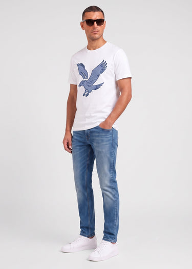 Lyle & Scott T-shirts Check eagle t-shirt - white