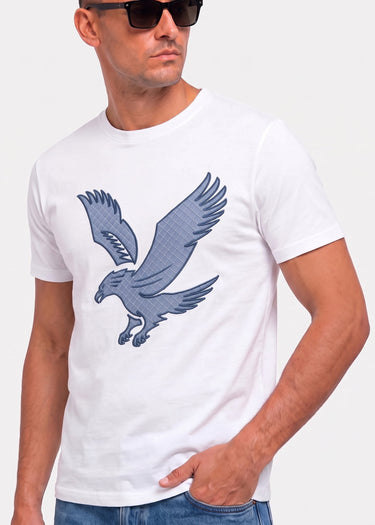 Lyle & Scott T-shirts Check eagle t-shirt - white
