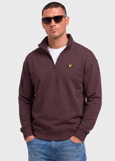 Lyle & Scott Truien Quarter zip pullover sweatshirt - shelter brown
