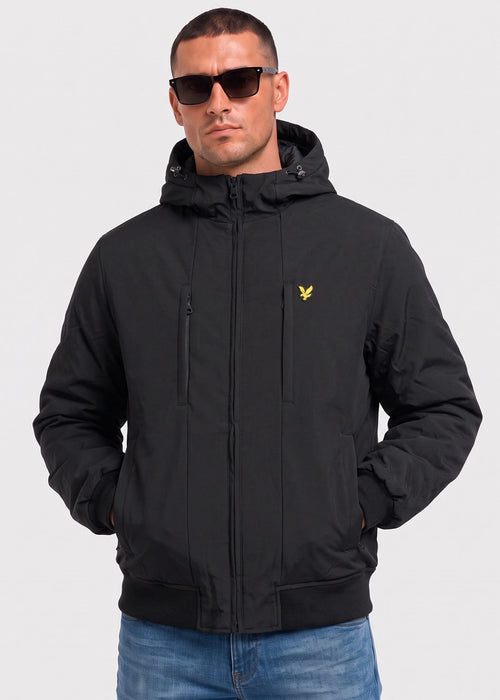 Wadded softshell jacket - jet black