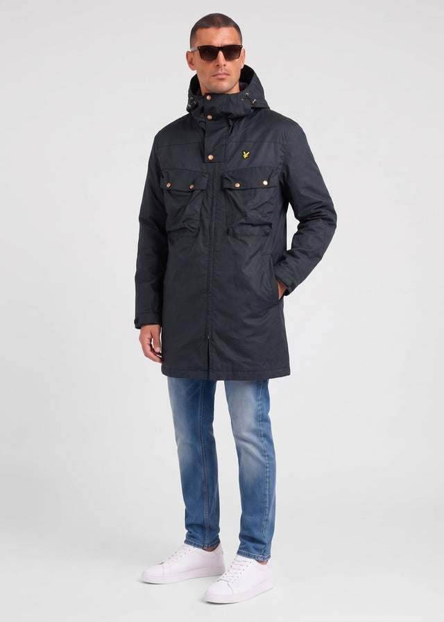Lyle & Scott Jackets Waxed guard parka - jet black