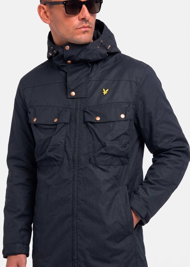 Lyle & Scott Jackets Waxed guard parka - jet black