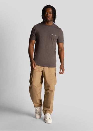 Lyle & Scott T-shirts  Embroidered t-shirt - gunmetal 