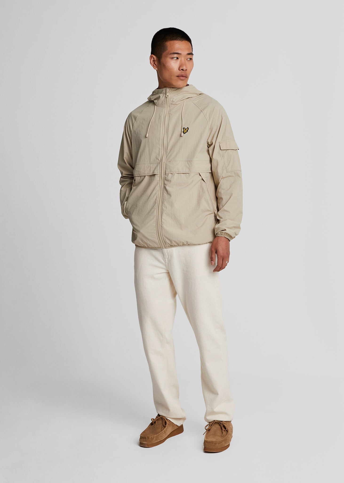 Lyle & Scott Jassen  Hooded windbreaker jacket - stone 