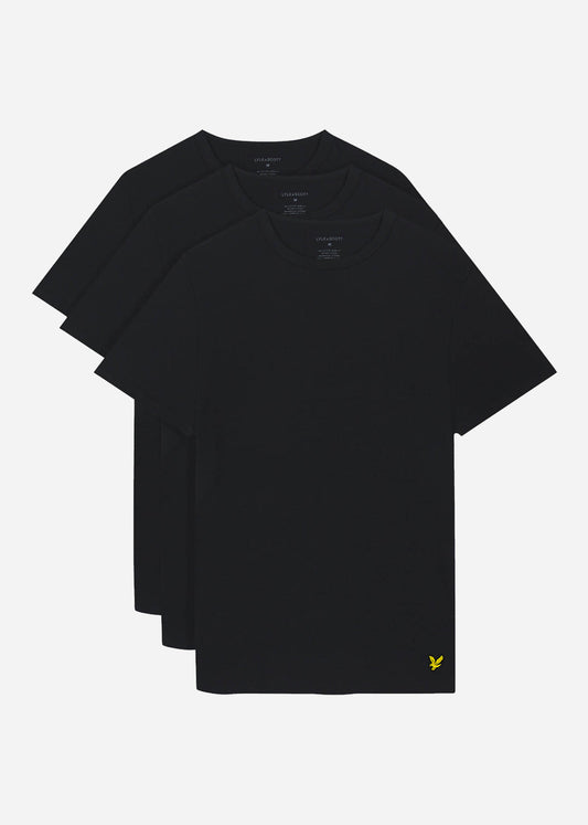 Lyle & Scott T-shirts  Maxwell 3 pack t-shirt - jet black 