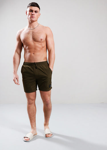 Marshall Artist Zwembroeken  Krinkle nylon siren swim short - khaki 
