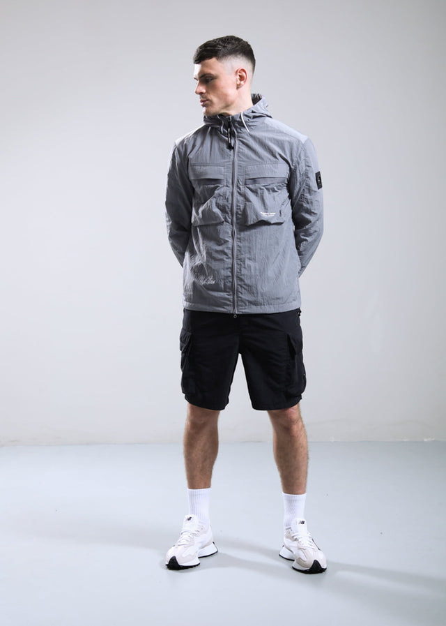 Marshall Artist Jackets Sicuro hooded overshirt - volcanic grey