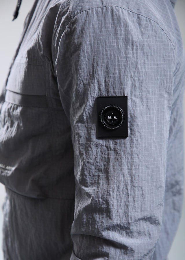 Marshall Artist Jackets Sicuro hooded overshirt - volcanic grey