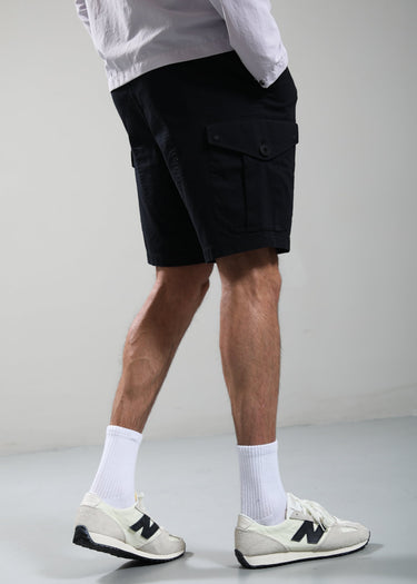 Marshall Artist Korte Broeken Ainsdale cargo short - black