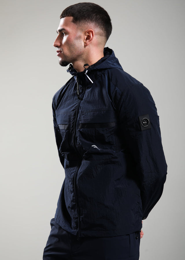 Marshall Artist Jackets Sicuro hooded overshirt - navy