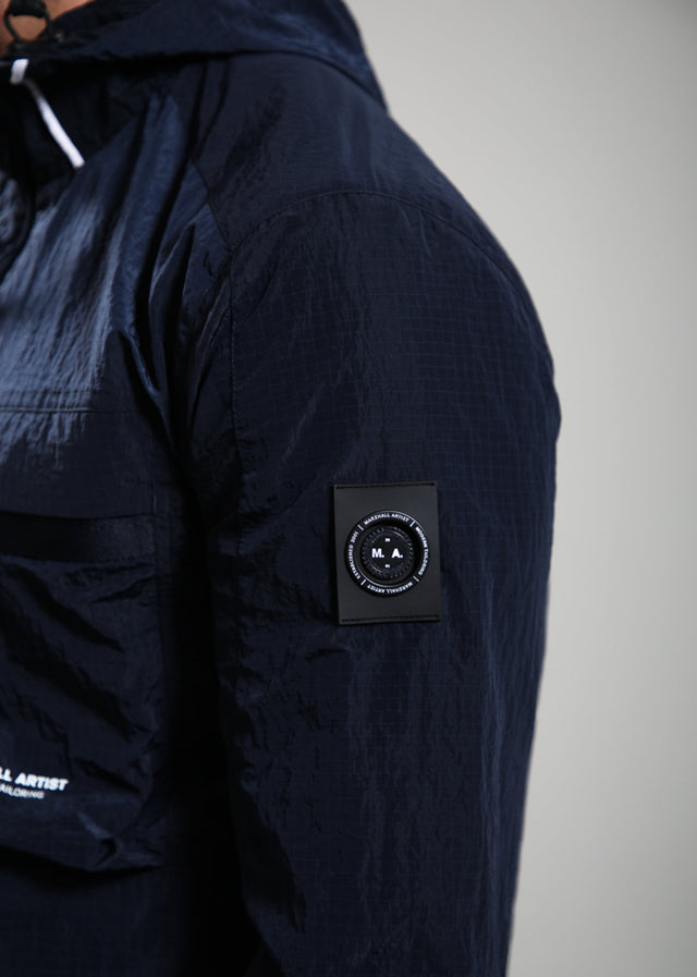 Marshall Artist Jackets Sicuro hooded overshirt - navy
