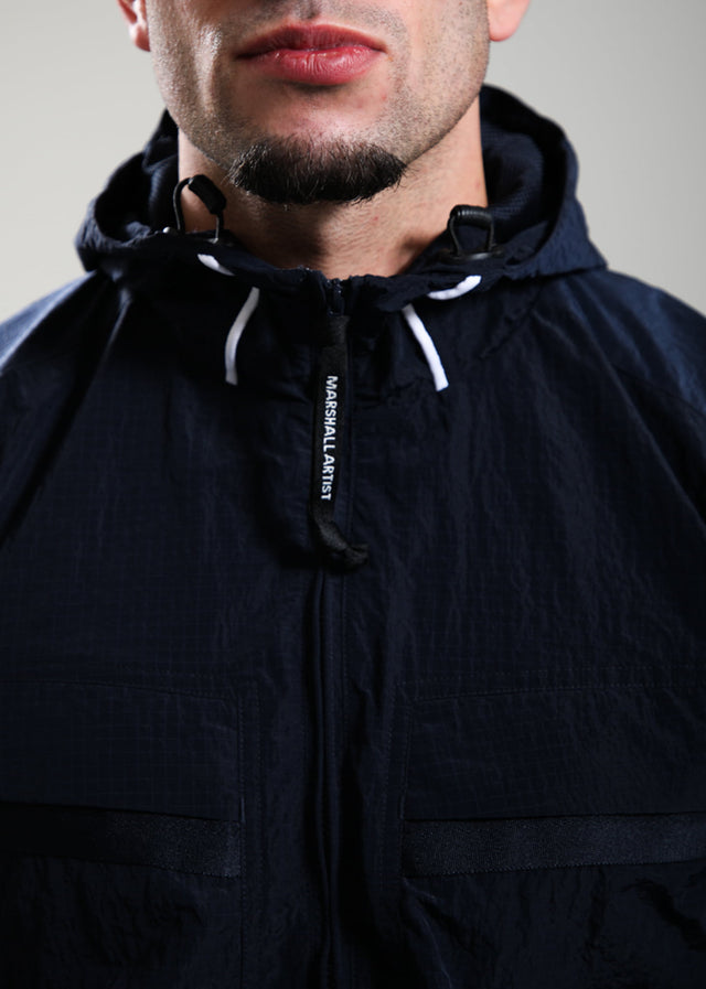 Marshall Artist Jackets Sicuro hooded overshirt - navy