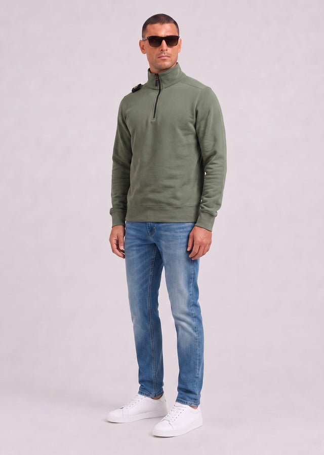 MA.Strum Sweaters Training quarter zip sweatshirt - bronze green