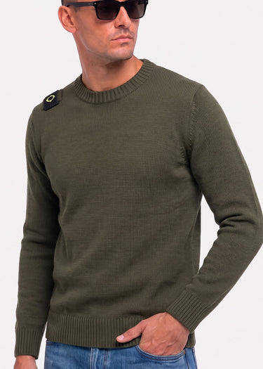 MA.Strum Truien Oka crew sweater - bronze green